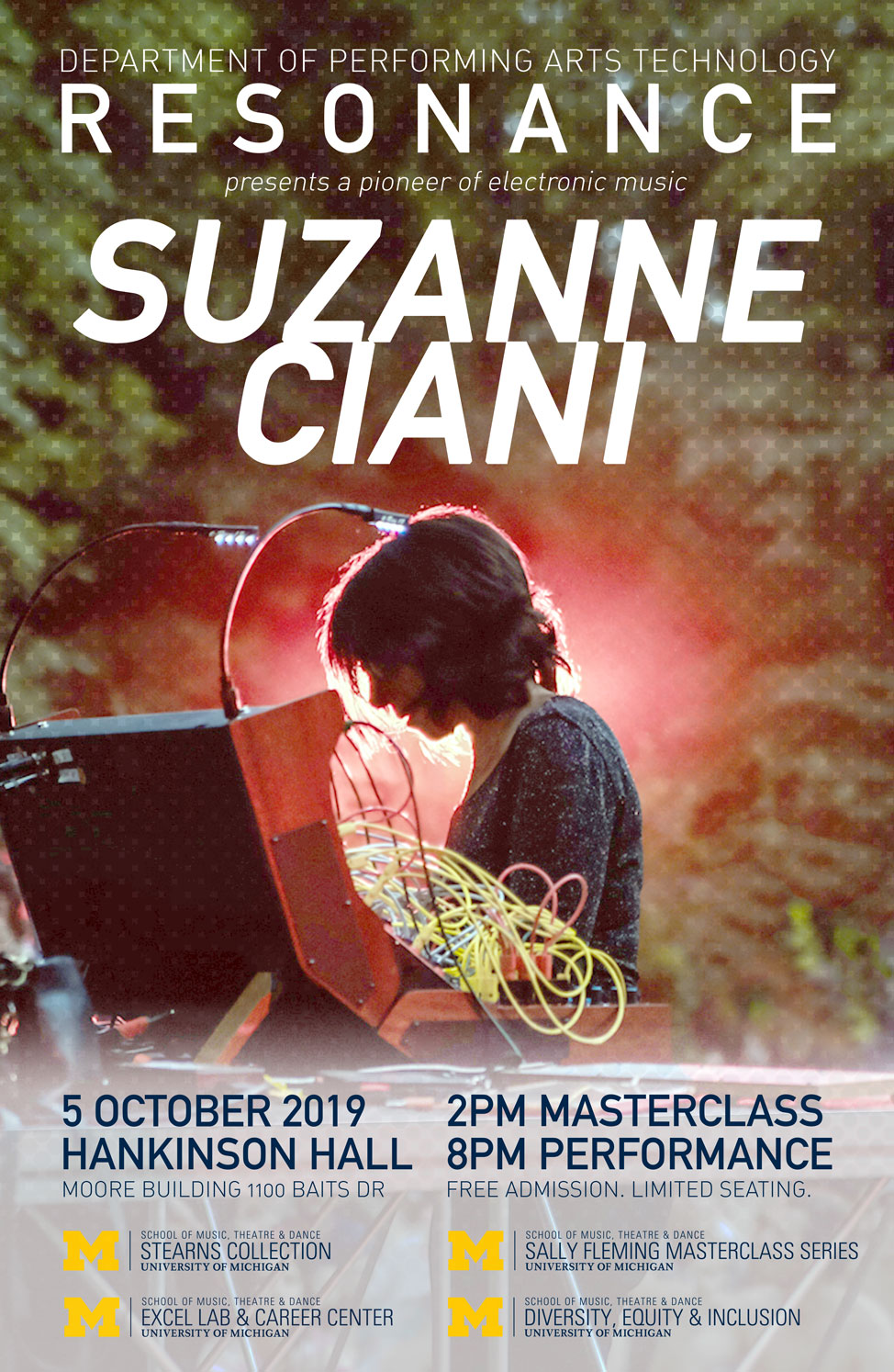 Expired) The Sally Fleming Guest Masterclass Series, as part of the  Department of Performing Arts Technology Resonance: Suzanne Ciani