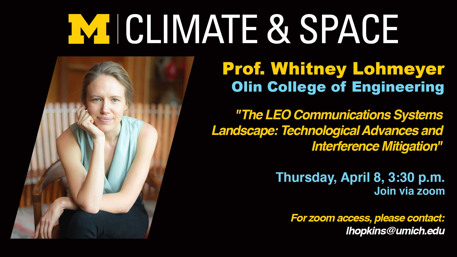 Expired) CLASP Seminar Series: Prof. Whitney Lohmeyer of Olin College of  Engineering | Happening @ Michigan