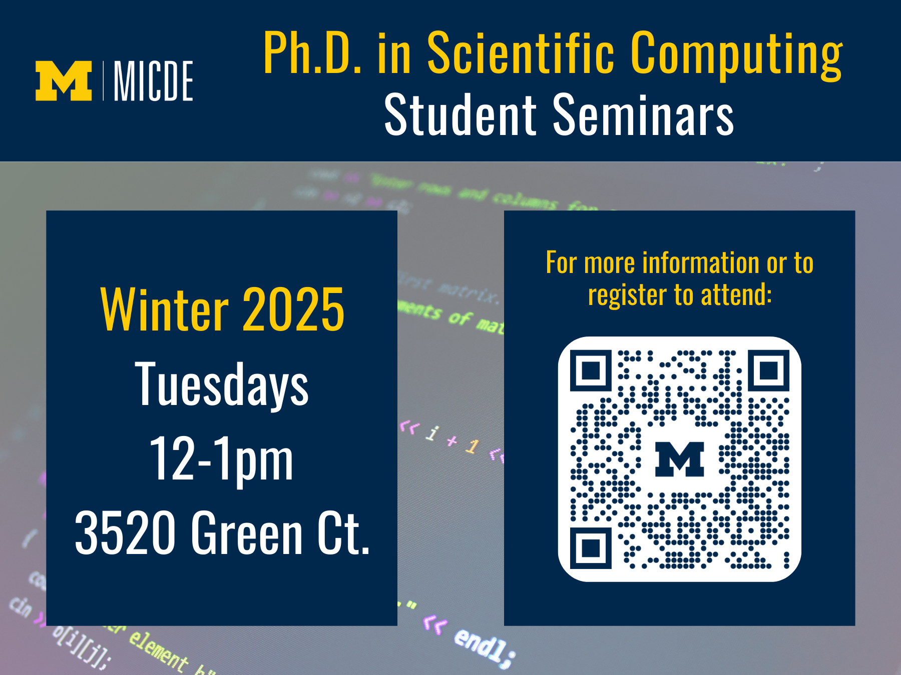 MICDE Ph.D. in Scientific Computing Student Seminar