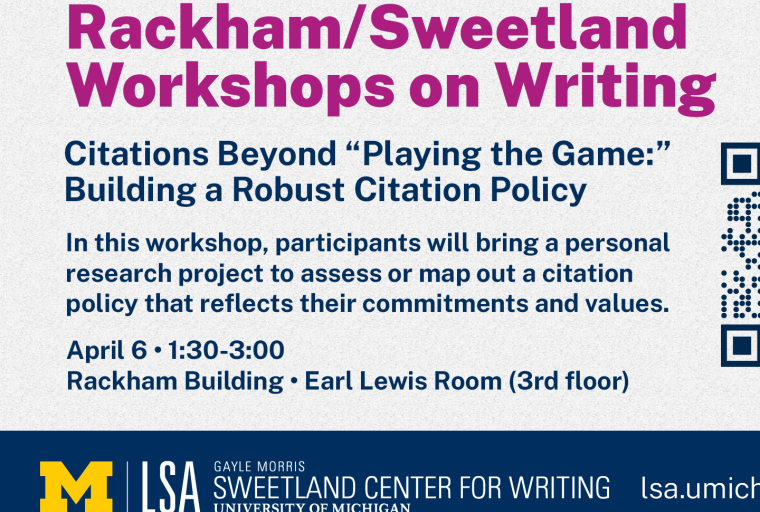 Text graphic with event title, description, time, and location