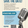 Poster featuring an image of a microphone with details about the event