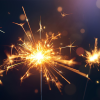 A lit sparkler