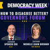 Event Graphic with Governors Cox (UT) and Grisham (NM) headshots.
