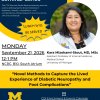 CDI Seminar Series event flyer featuring Kara Mizokami-Stout, MD, MSc, speaking on diabetic neuropathy and foot complications on September 21, 2026.