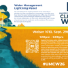 Water Research Lightning Panel flier, featuring U-M Climate Week logo.