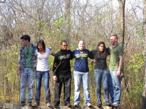The group Leaders for Life enjoys a fun and challenging activity out at the Chal