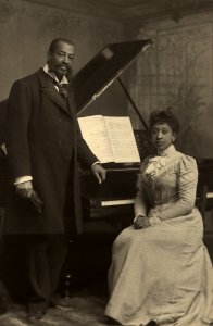 Frederick J. Loudin and Leota Henson Turner, Belfast, Ireland, c. 1886. Frederick J. Loudin and Leota Henson Turner, Belfast, Ireland, c. 1886.