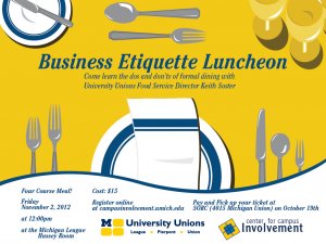 Business Etiquette Lunch 11/2/12 Business Etiquette Lunch 11/2/12