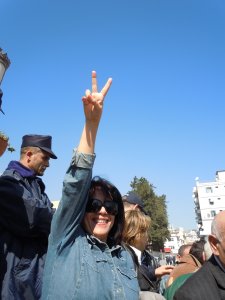 Algerian women's rights activist Cherifa Kheddar (Algiers, March 2011)