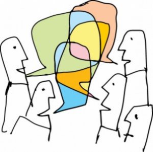 Chatting, mixing it up. Chatting, mixing it up.