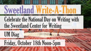 Sweetland Write-A-Thon event flyer