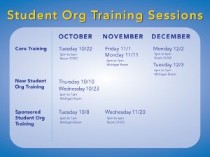 Student Organizations Times