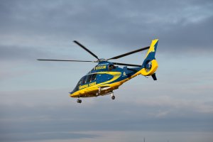 One of U-M's three Survival Flight helicopters will be based out of the new hub 