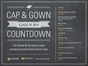Cap and Gown Countdown Details