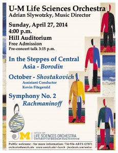 The poster for the U-M LSO concert