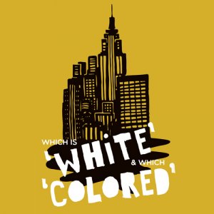 Mustard background with black vector drawing of NYC skyline and white title text