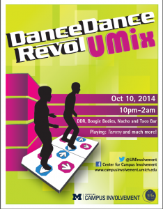 UMix on 10/10 in the Michigan Union from 10p-2a