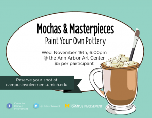 Mochas and Masterpieces on 11/19 at the Ann Arbor Art Center at 6p, there is a $