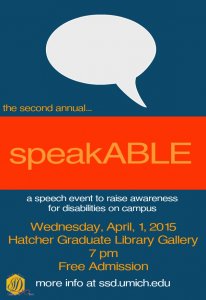 SpeakABLE - a speech event to raise awareness for disabilities on campus