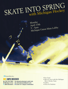 Join us for the Skate into Spring: with Michigan Hockey tailgate/meet and greet 