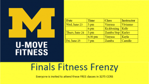 Spring Finals Fitness Frenzy