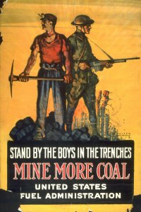 . Walter Whitehead, Mine More Coal, 1918, Color Lithograph, University of Michig