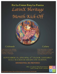 LatinX Heritage Month Flier