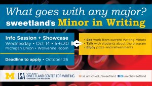 Minor in Writing Information Session Flyer