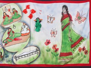 Fatema Begum, quilt from the White Ribbon Alliance for Safe Motherhood Banglades
