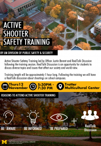 Flyer for Active Shooter Safety Training