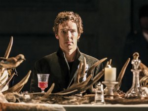 Benedict Cumberbatch as Hamlet at Dining Table