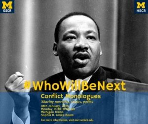 Conflict Monologues Description with Dr. King in the Background