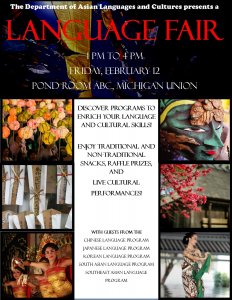 ALC Language Fair poster