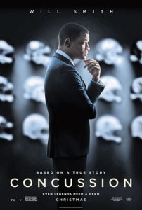 Concussion movie poster with Will Smith