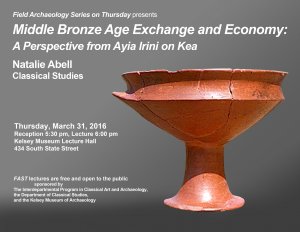 FAST Lecture: Middle Bronze Age Exchange and Economy: A Perspective from Ayia Ir