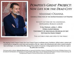 Keynote lecture: Pompeii’s Great Project: New Life for the Dead City