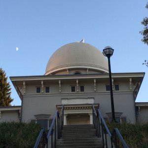 The Moon over the Detroit Observatory