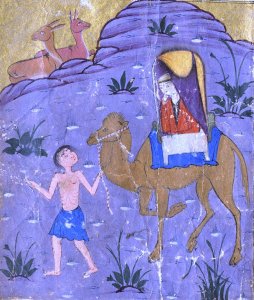 Layla visits Majnun in the wilderness