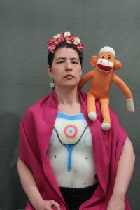 Heidi Kumao dressed as Frida Kahlo