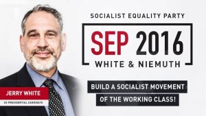 Jerry White, SEP candidate in the US Presidential elections Jerry White, SEP candidate in the US Presidential elections