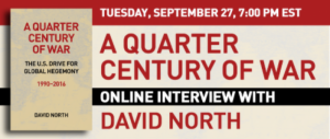 A Quarter Century of War, a new book by David North available at Mehring Books