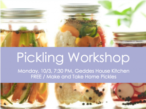 Pickling workshop flyer