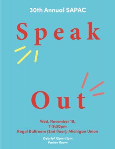 Speak Out Flyer