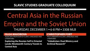 graphic with details of 12/1 Slavic colloquim