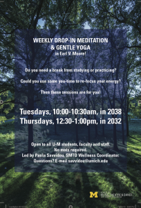 Weekly Drop-in Meditation/Gentle Yoga Sessions