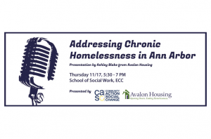 Picture of a microphone. Adressing Chronic Homelessness in Ann Arbor.