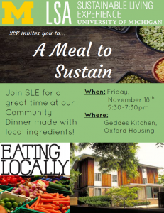 Meal to Sustain event flyer