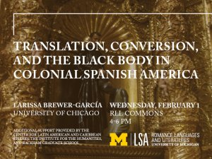 Larissa Brewer-Garcia lecture poster