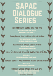 A flyer for the SAPAC Dialogue Series