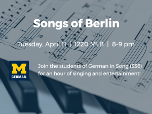 infographic with German in Song 4/11 8-9pm 1220 MLB